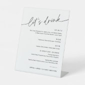 Signe De Table EVERLEIGH Mariage Boire Cocktail Menu 8x10 (Recto)