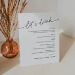 Signe De Table EVERLEIGH Mariage Boire Cocktail Menu 8x10<br><div class="desc">Everleigh Collection - une collection étonnante et minimaliste qui dispose d'une police de calligraphie moderne qui est à la fois chic et élégant. Cette collection offre un design intemporel et élégant qui est parfait pour tous les événements, des mariages aux baby showers et tout entre les deux. Découvrez l'élégance et...</div>