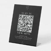 Signe De Table EVERLY Art Deco Black Restaurant Menu QR Code (Recto)