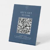 Signe De Table EVERLY Art Déco Bleu Nuit Let's Get Social Media (Recto)