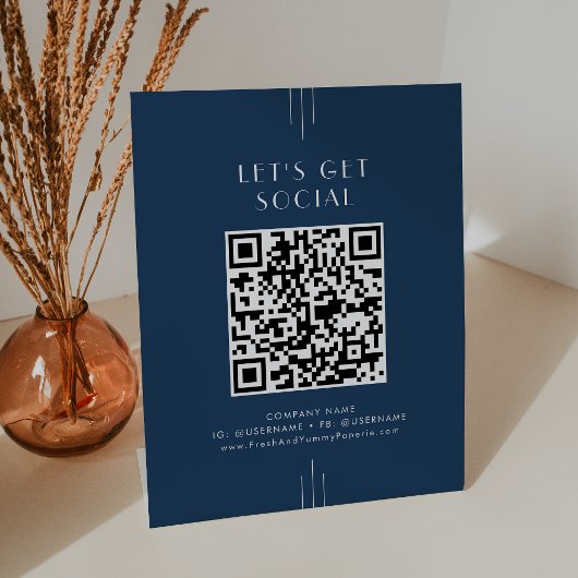 Signe De Table EVERLY Art Déco Bleu Nuit Let's Get Social Media