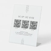 Signe De Table EVERLY Art Deco Business QR Code Scan To Pay (Recto)
