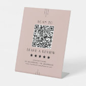 Signe De Table EVERLY Art déco Rose Clair Code QR Laissez un comm (Recto)