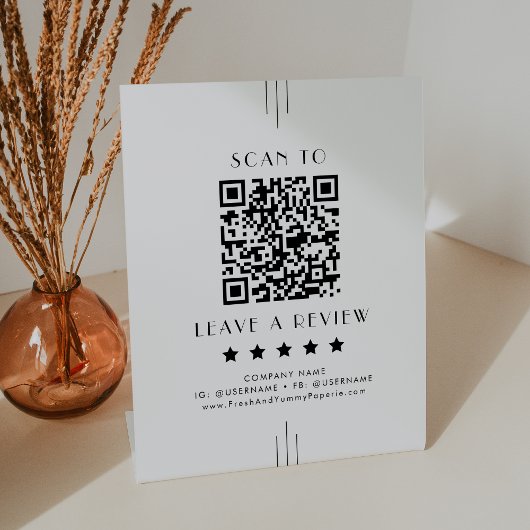 Signe De Table EVERLY Code QR Art Déco Avis Laisser un commentair