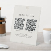 Signe De Table EVERLY Ivory Black Business 2 Apps Scan To Pay (In SItu)