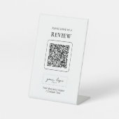 Signe De Table Examen d'entreprise de code QR moderne (Recto)
