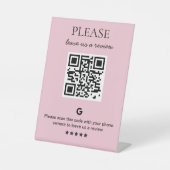 Signe De Table Examen du code QR d'entreprise (Recto)
