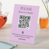 Signe De Table Examen du code QR d'entreprise (In SItu)