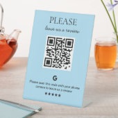 Signe De Table Examen du code QR d'entreprise (In SItu)