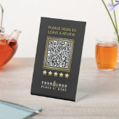 Signe De Table Examen du logo commercial de l'entreprise Black Go (In SItu)