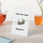Signe De Table Exemple d'hélicoptère militaire Chinook (In SItu)