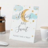 Signe De Table Expositor En L Moon & Stars Baby Shower Treat Sign (In SItu)