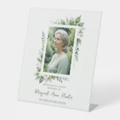 Signe De Table Exuberant Flower & Foliage Frame Wedding Memorial  (Recto)