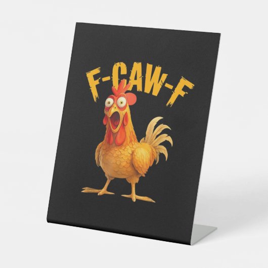 Signe De Table F-Caw-F Chicken Classic Retro Style (Recto)