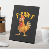 Signe De Table F-Caw-F Chicken Classic Retro Style (In SItu)