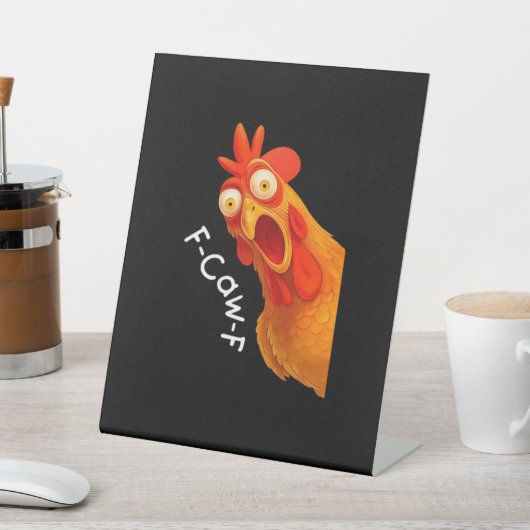 Signe De Table F-Caw-F Chicken Essential Classic Retro (In SItu)