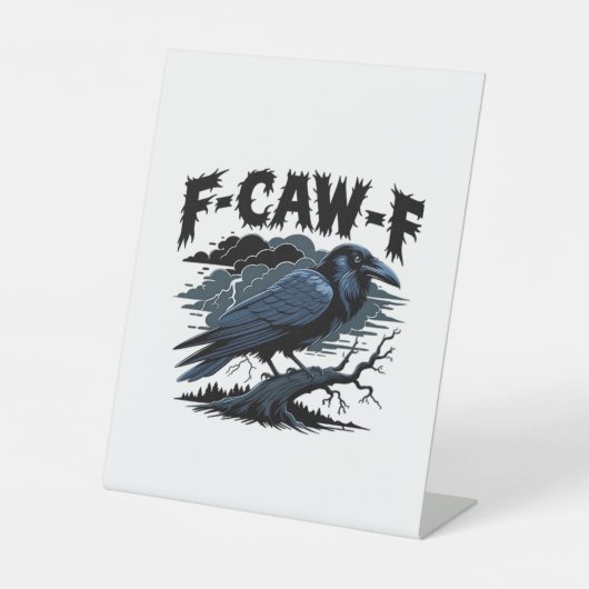 Signe De Table F-Caw-F Corbeau Essentiel Rétro Classique (Recto)