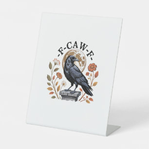 Signe De Table F-Caw-F Corbeau Lune Gothique Halloween Corbeau Oi