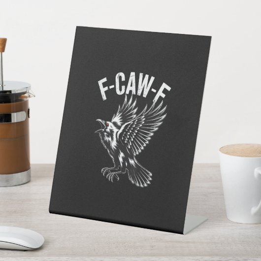 Signe De Table F-Caw-F Crow Retro Classic (In SItu)