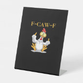 Signe De Table F-Caw-F Funny Chicken Retro Classic (Recto)