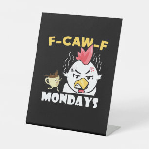 Signe De Table F-Caw-F Lundi Classique Minimaliste Propre