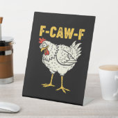 Signe De Table F-Caw-F Poulet Classique Rétro Cool (In SItu)