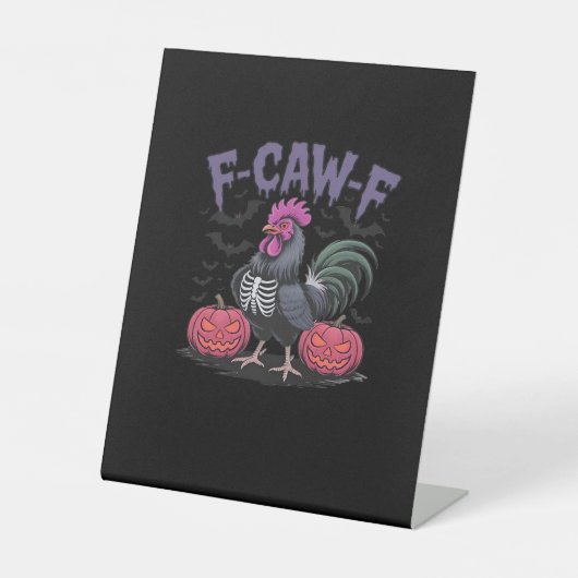 Signe De Table F Caw F Poulet Drôle Classique Style Simple et Pro (Recto)