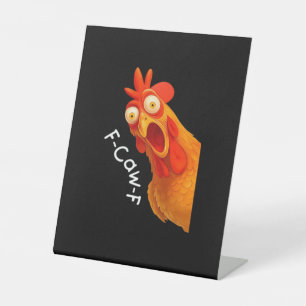 Signe De Table F-Caw-F Poulet Essentiel Classique Rétro