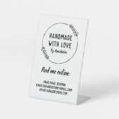 Signe De Table Fabriqué à la main avec amour Doodle Wreath Craft (Recto)