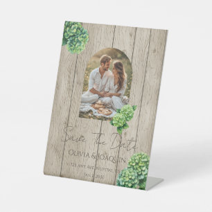 Signe De Table Faire-part de mariage à l'hortensia vert