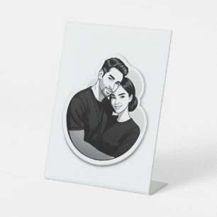 Signe De Table Faire-part de mariage minimaliste moderne Noir &