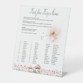 Signe De Table Fairy Name - Fairy First Birthday (Recto)