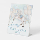 Signe De Table Fairytale bébé Pony Blue ballon étoile Faveurs (Recto)