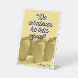 Signe De Table Fais Ce Qu'Il Te Dit Jean 2:5