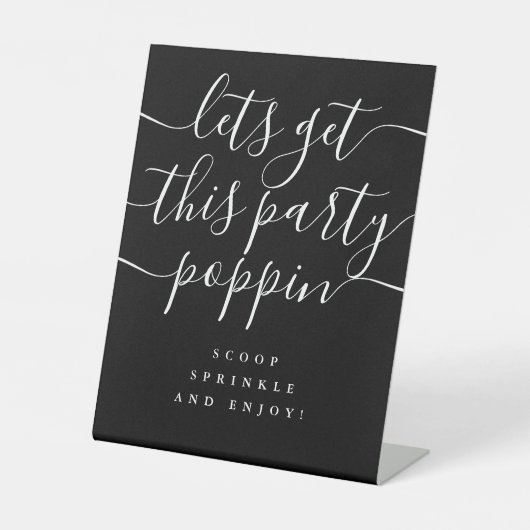 Signe De Table Faisons Décoller Cette Fête En Noir Et Blanc (Recto)