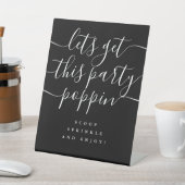 Signe De Table Faisons Décoller Cette Fête En Noir Et Blanc (In SItu)