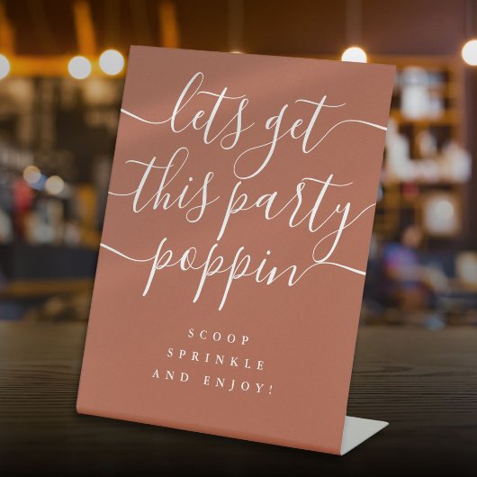 Signe De Table Faites éclater cette fête Bar à popcorn Terracotta