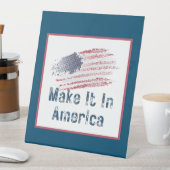 Signe De Table Faites-Le En Amérique Drapeau Stylisé (In SItu)