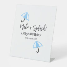 Faites un parapluie bleu éclatant anniversaire de 