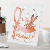 Signe De Table Faith Hope Love MS Awareness Dragonfly (In SItu)