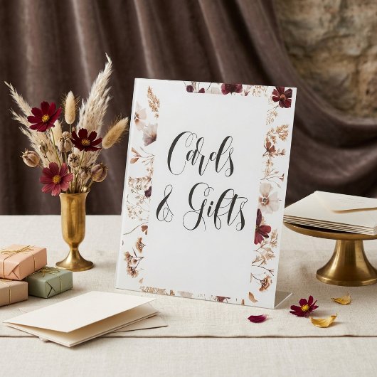 Signe De Table Fall Wildflowers Floral Wedding