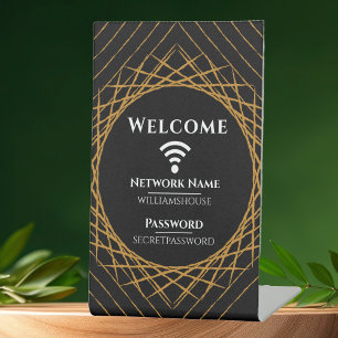 Signe De Table Famille Invité Affaires Moderne WIFI Mot de passe 