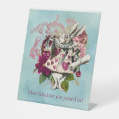Signe De Table Fancy Wonderland White Rabbit Party (Recto)