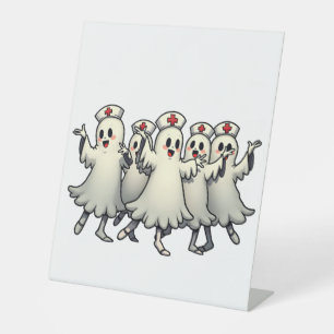 Signe De Table Fantômes éffrayants d'Halloween en costumes d'infi