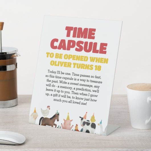 Signe De Table Farm 1st Birthday Time Capsule (In SItu)