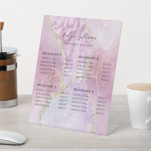 Signe De Table Faux Pearlescent Effet Beauté Salon Tarifs (In SItu)