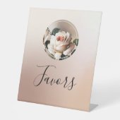 Signe De Table Faveur de mariage Beige Rose (Recto)