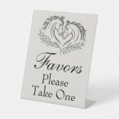 Signe De Table Faveur de mariage rustique de cheval occidental (Recto)