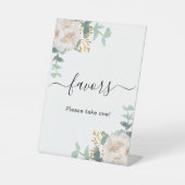 Signe De Table Faveur de verdure de eucalyptus floral blanc ensei (Recto)