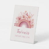 Signe De Table Faveurs de 1er anniversaire Rainbow Onederful (Recto)